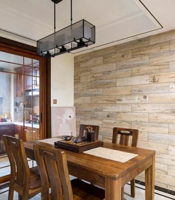 现代时尚的中式110平米三居室餐厅装修效果图