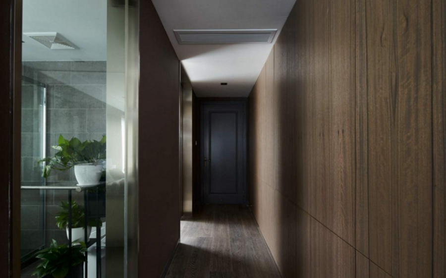 极简朴实北欧风格80平米二居室过道装修效果图