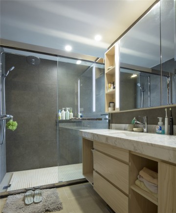 优雅清美的日式风格140平米四居室卫生间装修效果图