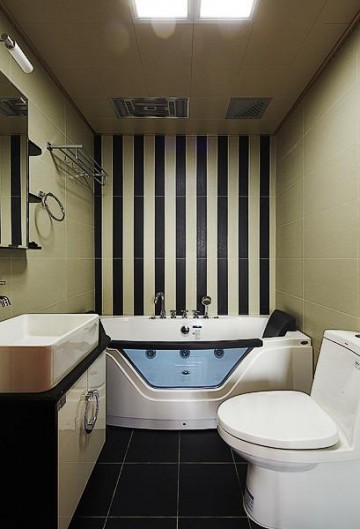 唯美古风中式风格100平米二居室卫生间浴室柜装修效果图