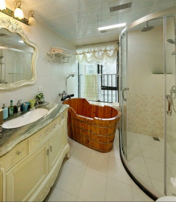 高端典雅欧式风格110平米三居室卫生间浴室柜装修效果图