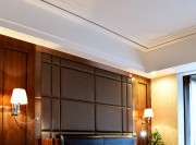 静谧中式风格140平米四居室卧室背景墙装修效果图