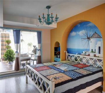 舒适的地中海风格120平米复式卧室吊顶装修效果图