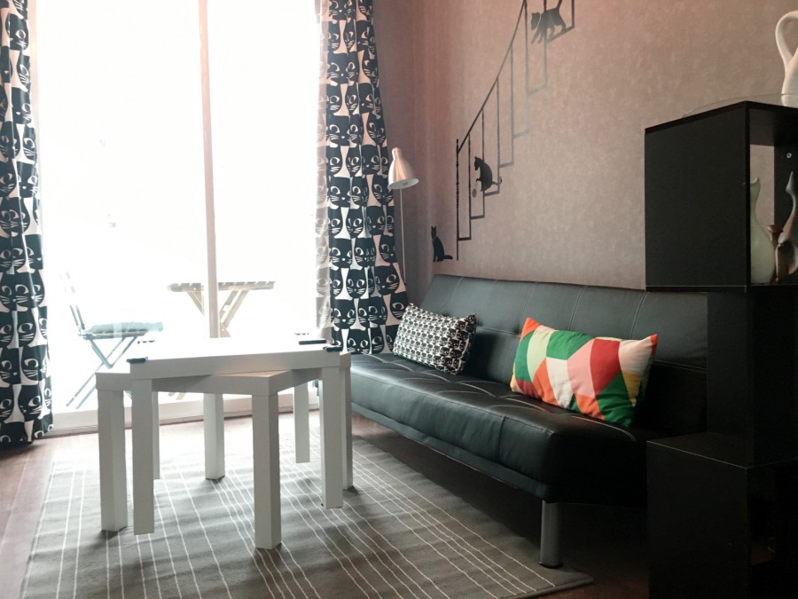 猫咪之家的北欧风格小户型客厅装修效果图