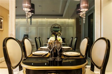 雅致的新古典风格100平米二居室餐厅装修效果图
