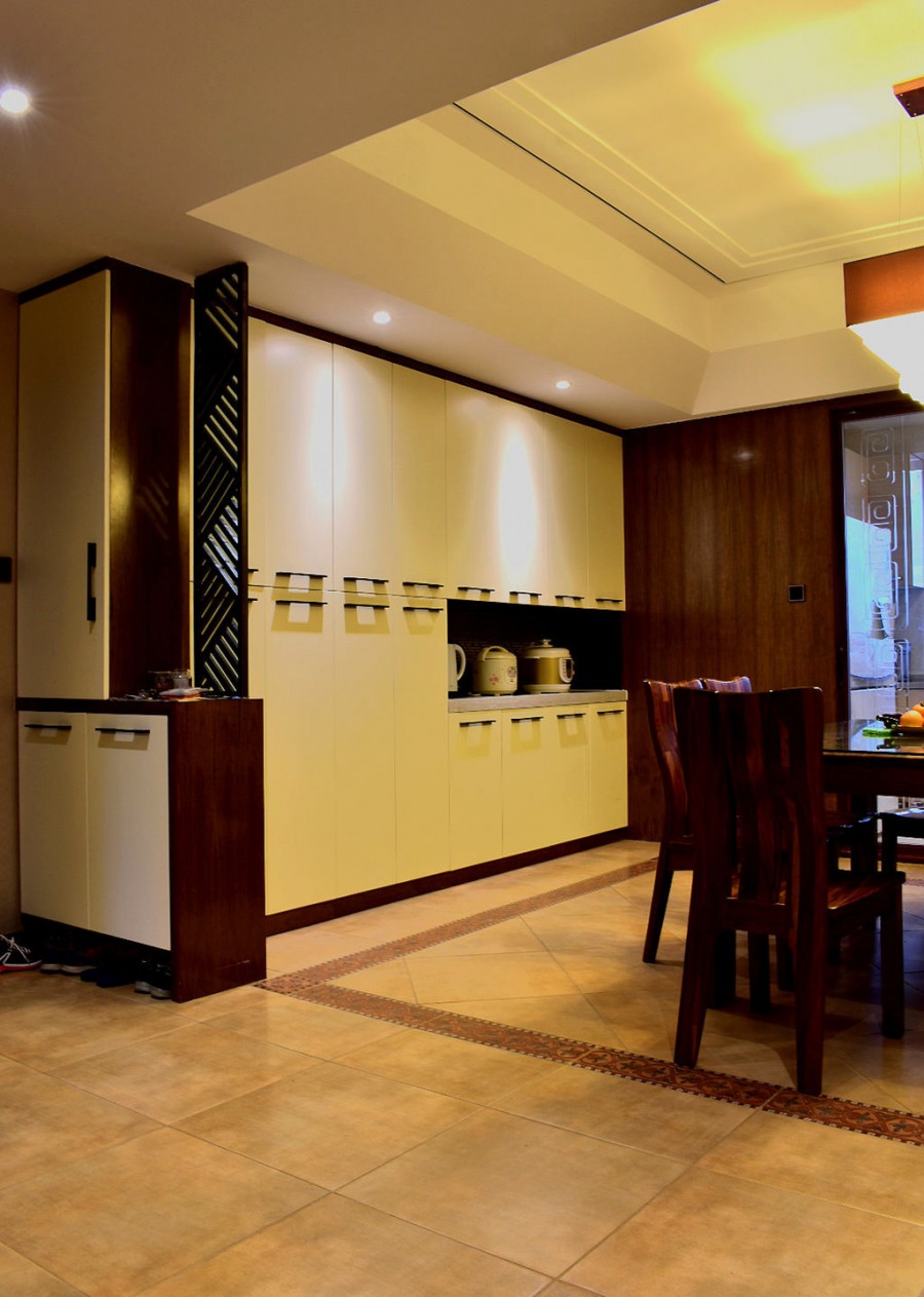 静谧中式风格140平米四居室餐厅壁橱装修效果图