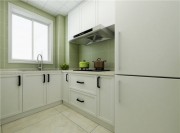 舒适通透的现代简约风格40平米一居室厨房橱柜装修效果图