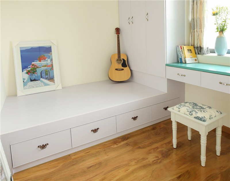 清新舒适的地中海风格80平米小户型卧室装修效果图