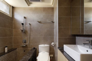 实木简中式风格80平米一居室卫生间浴室柜装修效果图
