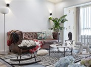 舒适有情调的北欧风格50平米一居室客厅装修效果图