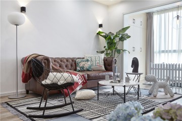 舒适有情调的北欧风格50平米一居室装修效果图