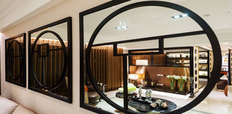 诗情画意的东南亚风格公寓客厅隔断装修效果图