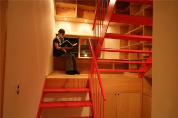 恬静自然的日式风格160平米别墅楼梯装修效果图