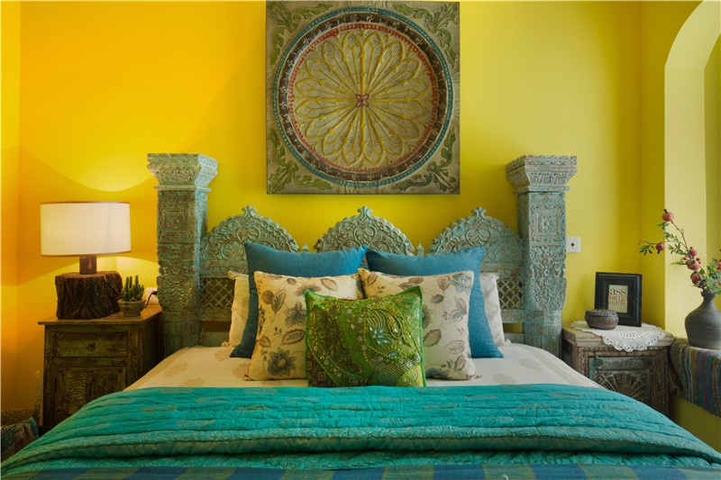 热情的东南亚风格100平米二居室卧室装修效果图