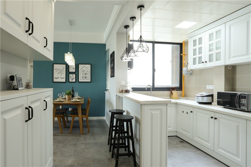 风情舒适的北欧风格70平米公寓厨房装修效果图