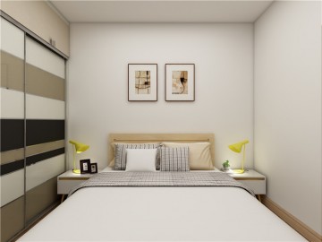 清新自然的北欧风格140平米四居室卧室衣柜装修效果图