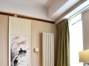 静谧中式风格140平米四居室书房背景墙装修效果图