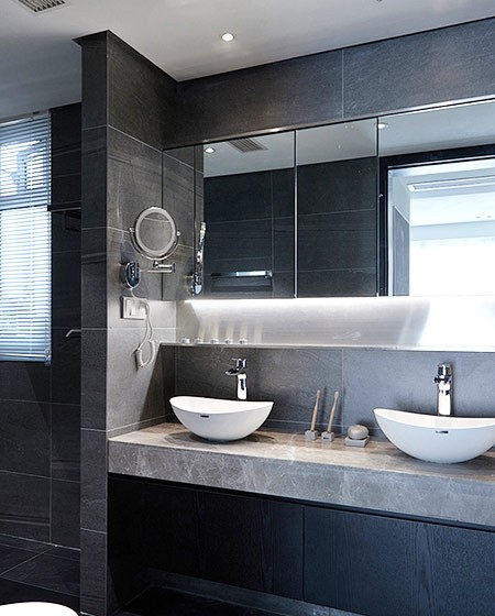 细致气派的现代简约风格140平米四居室卫生间浴室柜装修效果图