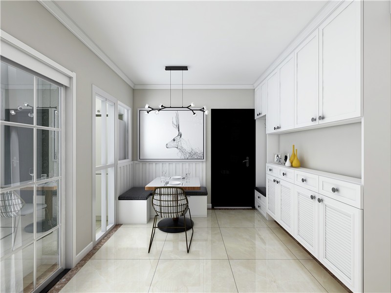 舒适通透的现代简约风格40平米一居室客厅壁橱装修效果图