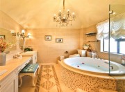 高贵气派欧式风格300平米别墅卫生间浴室柜装修效果图