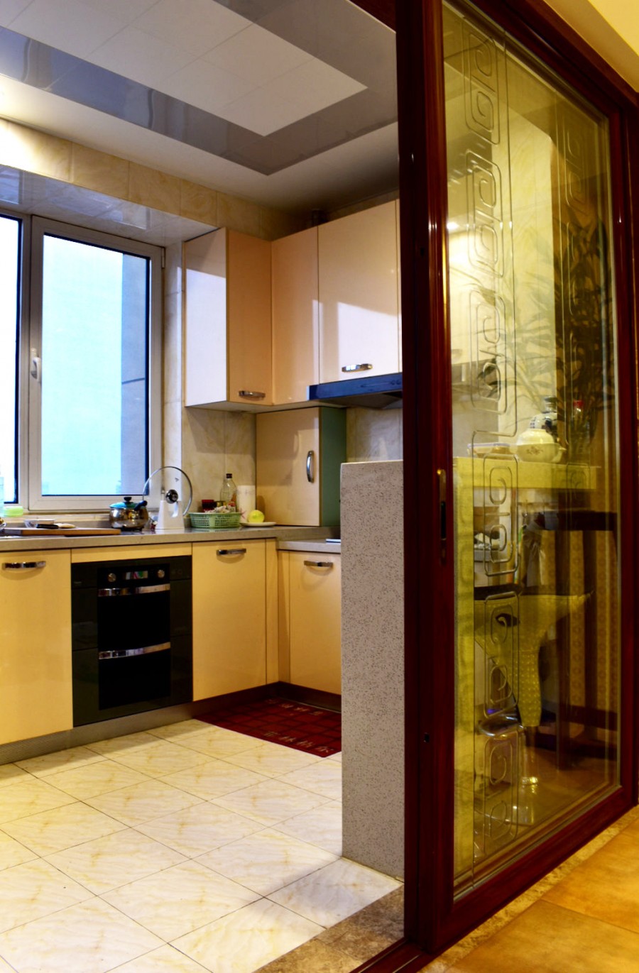 静谧中式风格140平米四居室厨房橱柜装修效果图