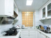 浪漫多彩美式风格130平米三居室厨房橱柜装修效果图