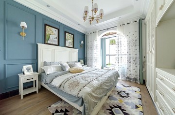 蓝色世界地中海风格130平米四居室卧室装修效果图