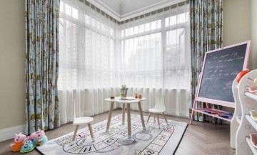 经典舒爽美式风格120平米三居室儿童房窗帘装修效果图
