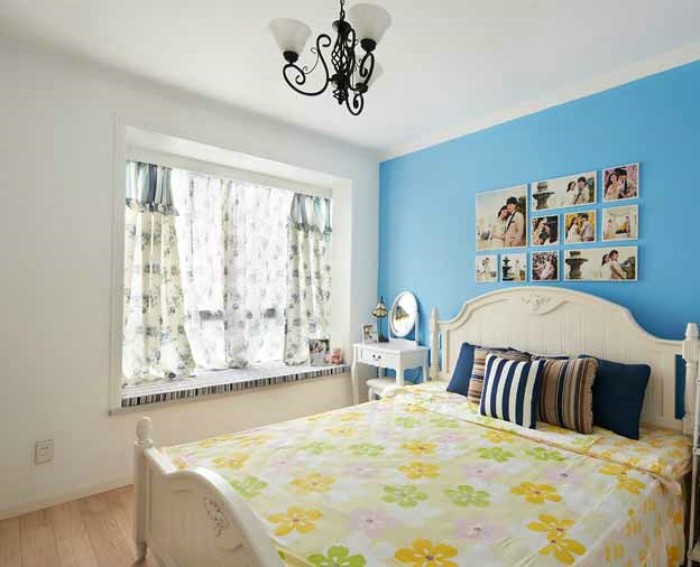 清爽地中海风格小户型卧室装修效果图