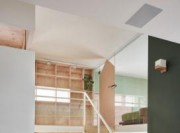 紧凑型日式风格90平米复式loft客厅楼梯装修效果图