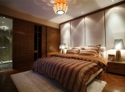 静谧稳重的东南亚风格100平米三居室卧室装修效果图