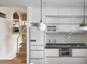 紧凑型日式风格90平米复式loft厨房橱柜装修效果图