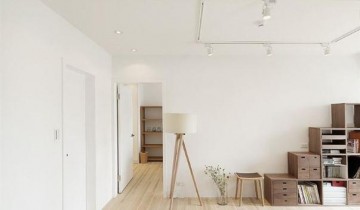 清新舒适的日式风格70平米一居室书房背景墙装修效果图