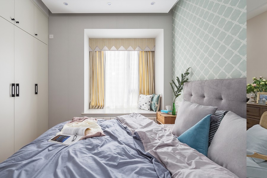 清爽洁净的北欧风格二居室卧室装修效果图