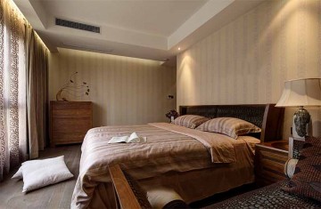 和谐舒适的东南亚风格100平米三居室卧室装修效果图