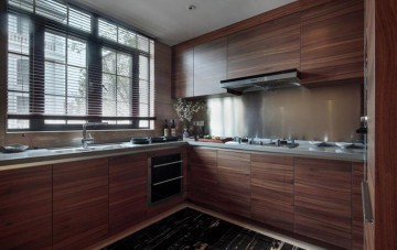 时尚现代中式风格100平米三居室厨房橱柜装修效果图