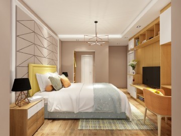 多姿多彩的北欧风格三居室卧室装修效果图