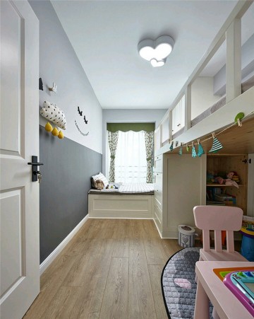 清爽简洁的北欧风格四居室儿童房装修效果图