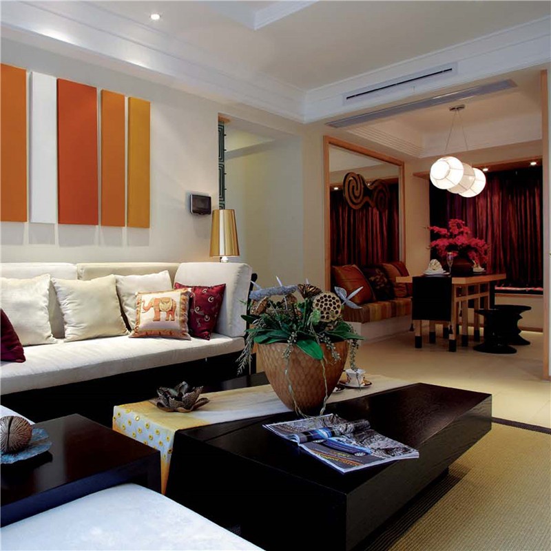 热情的东南亚风格四居室客厅装修效果图