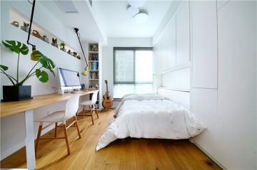 简洁质朴的北欧风格150平米四居室书房壁床装修效果图