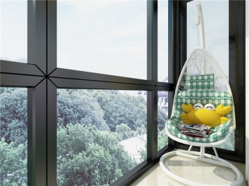 大气优雅的欧式风格三居室阳台装修效果图