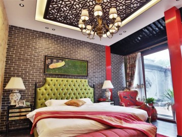 精美古典的东南亚风格一居室卧室装修效果图