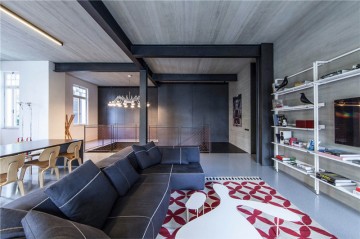 时尚简约的北欧风格复式客厅装修效果图