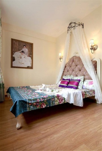 清新自然的东南亚风格小户型卧室装修效果图