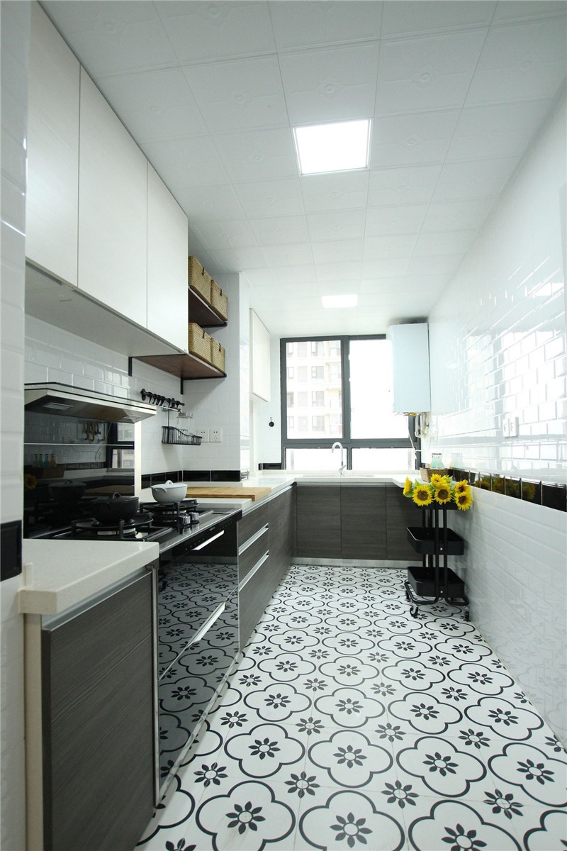 温馨的北欧风格130平米三居室厨房装修效果图