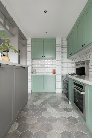 清爽的北欧风格四居室厨房装修效果图