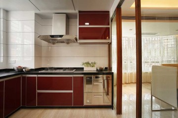 品质新古典风格100平米二居室厨房橱柜装修效果图