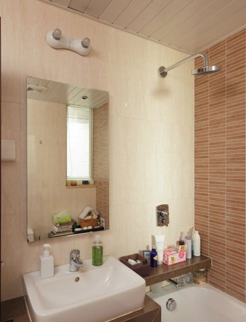 新中式风格简装70平米一居室卫生间浴室柜装修效果图