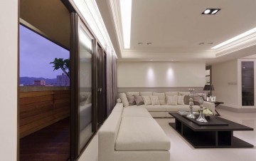 浪漫新古典风格120平米四居室客厅窗户装修效果图