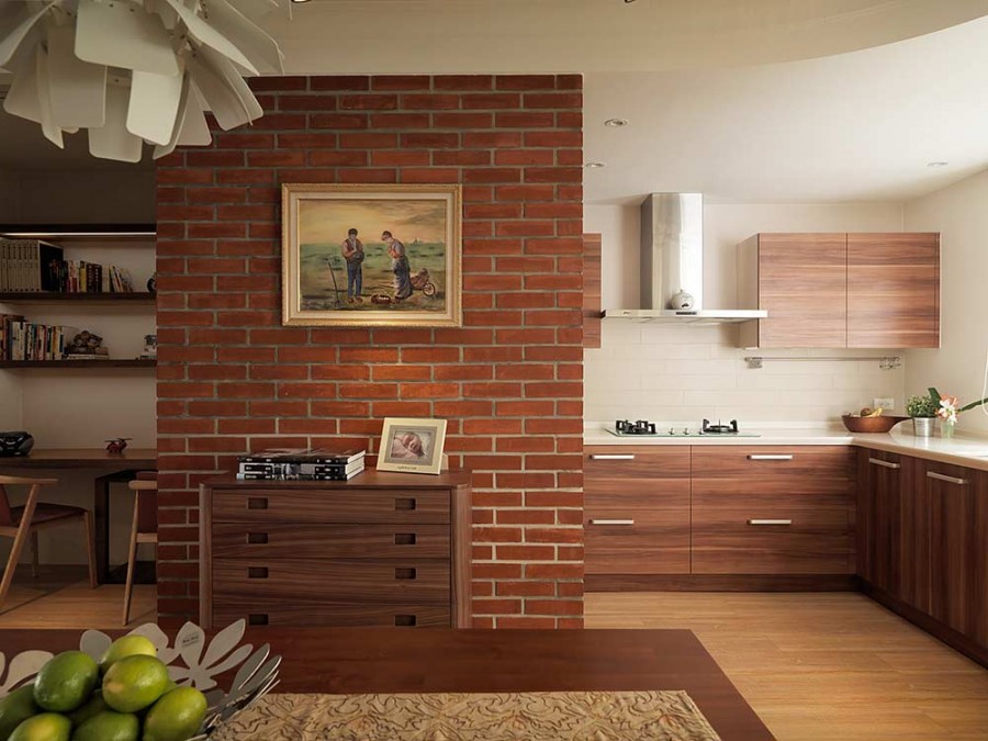 个性摩登现代简约风格60平米一居室厨房橱柜装修效果图